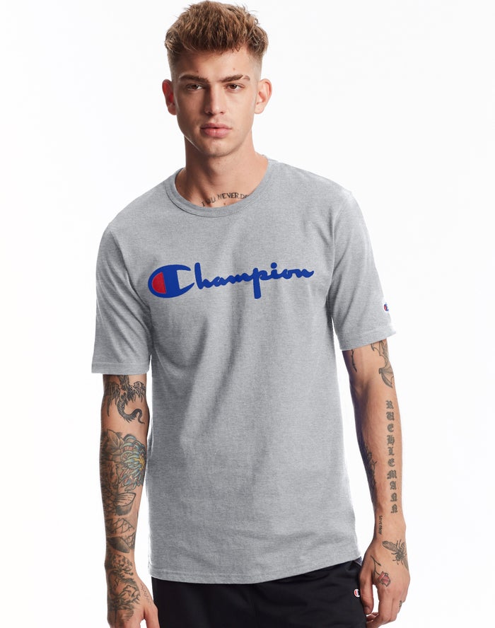 Camiseta Champion Hombre - Heritage Vintage Logo ( Gris ) 1946873-SP